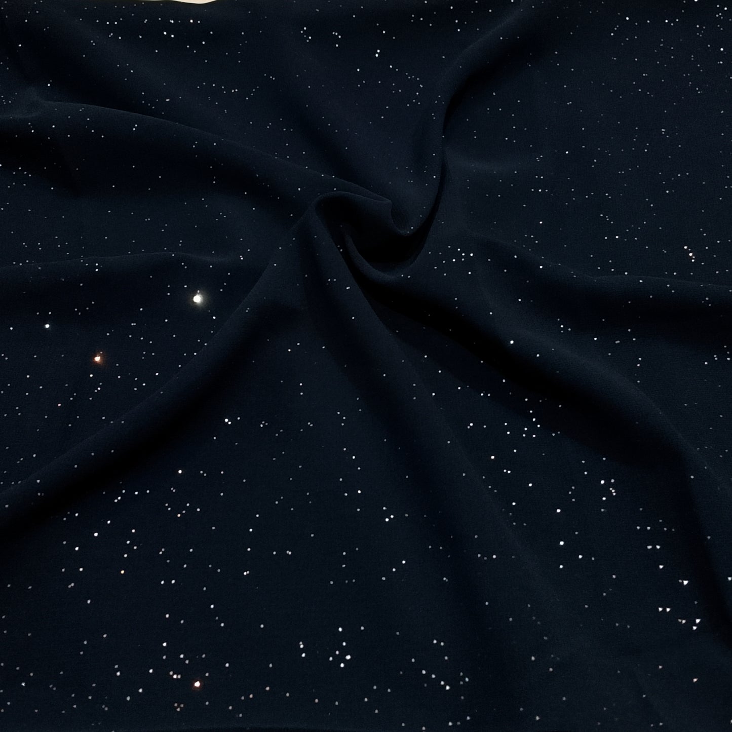 NAVY LUSTER -Glitter georgette