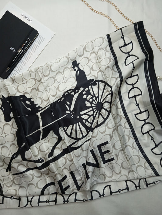 OPAL EQUINOX -printed satin silk