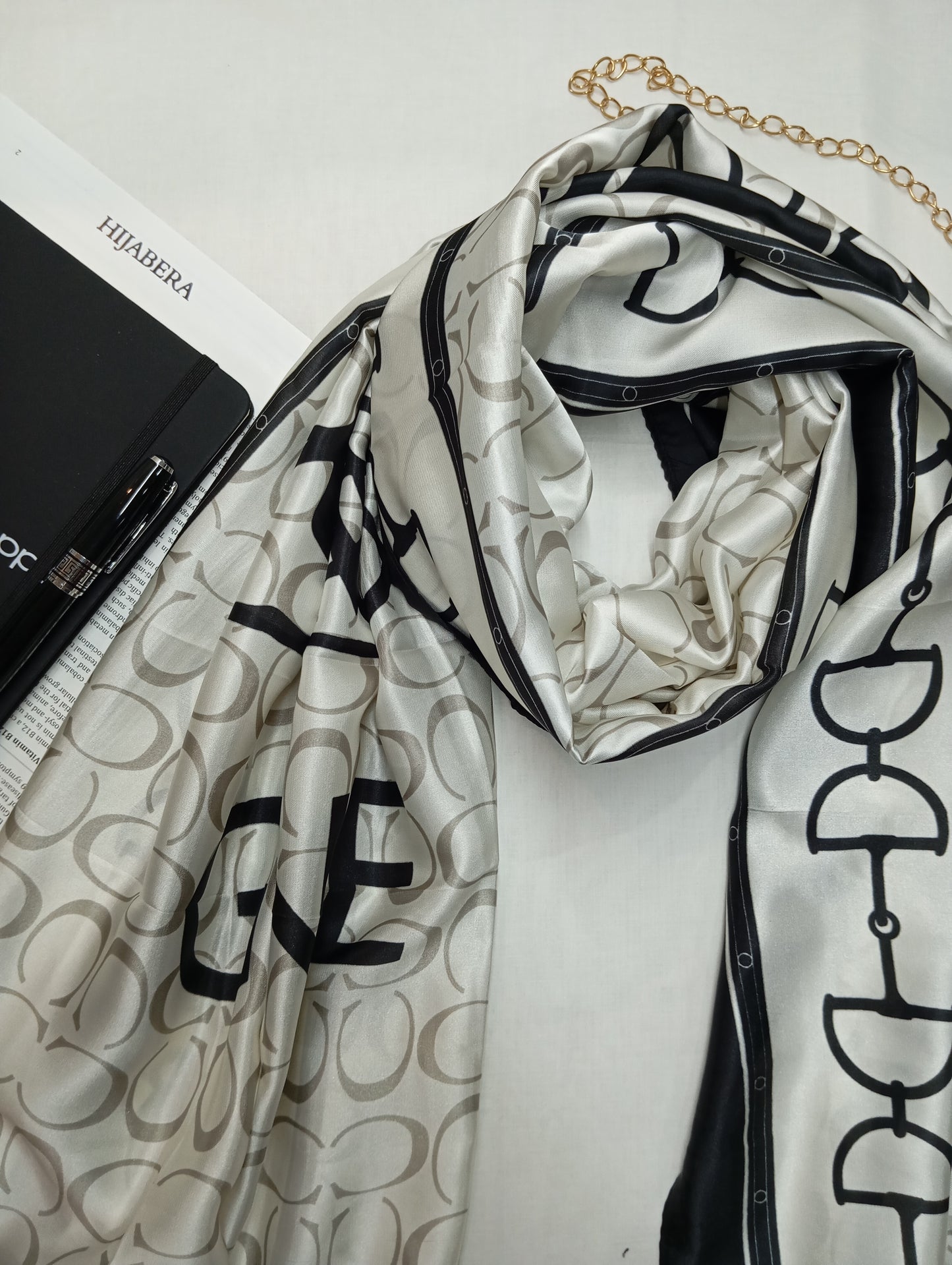 OPAL EQUINOX -printed satin silk