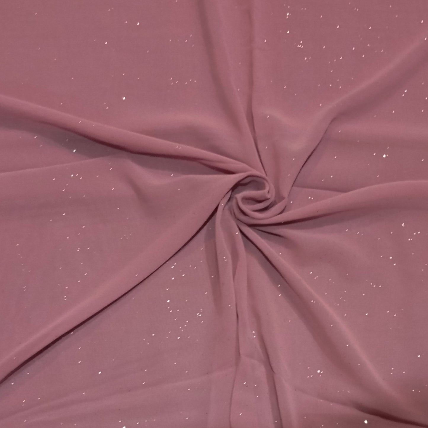 MAUVE-PINK LUSTER -Glitter georgette