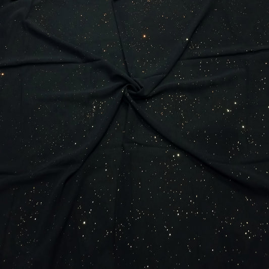 BLACK LUSTER -Glitter georgette