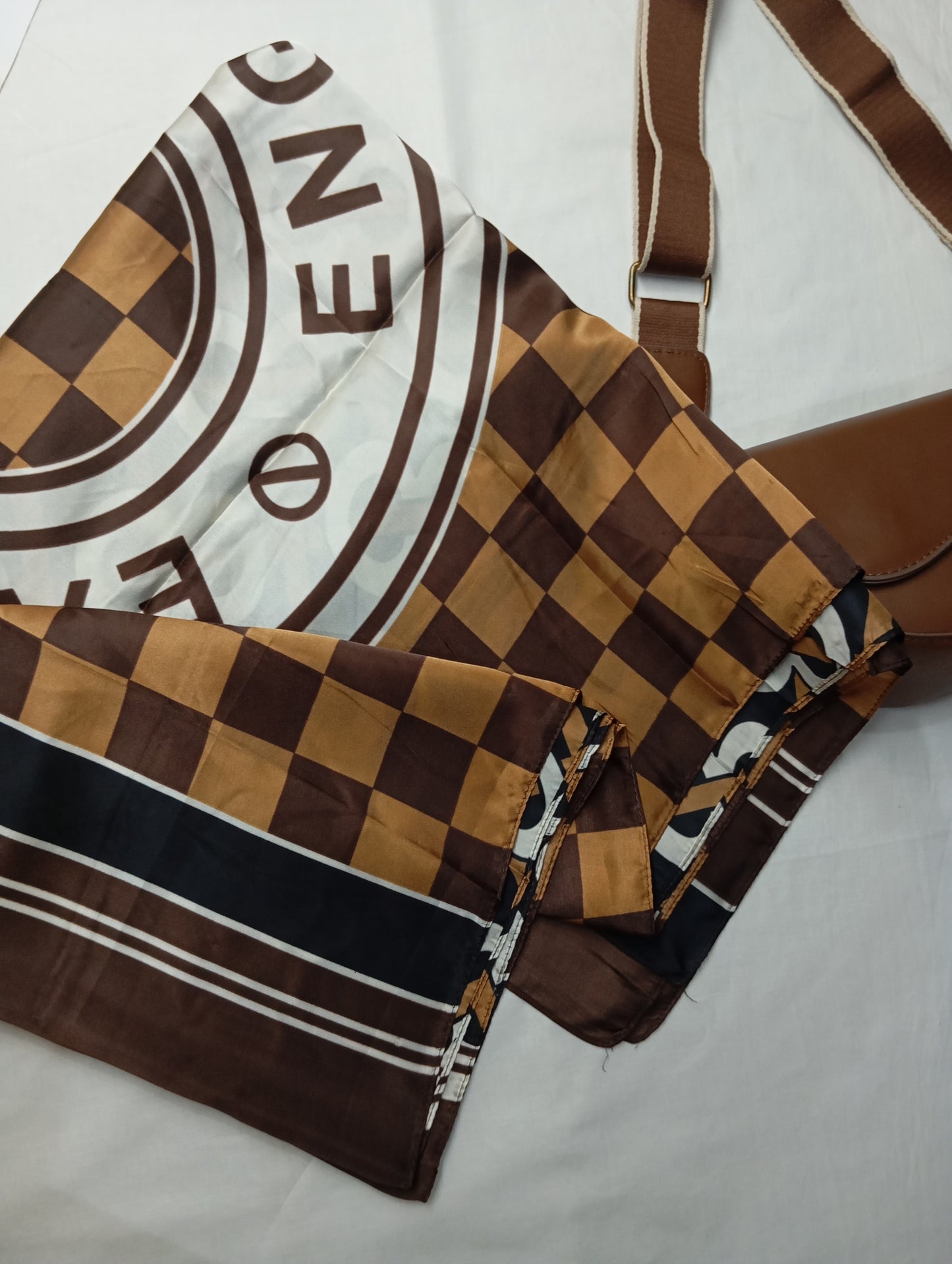 GILDED LINKS -printed satin silk