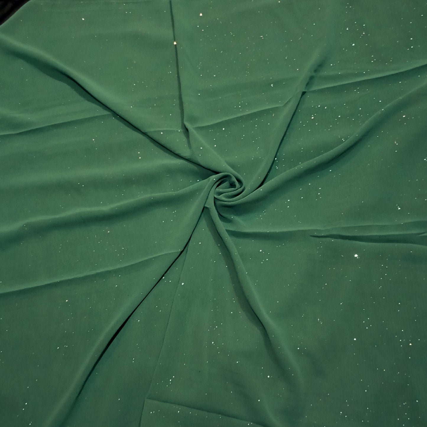 SEAFOAM LUSTER -Glitter georgette