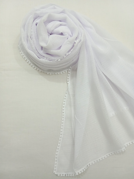 Meadow White -Viscose Lawn