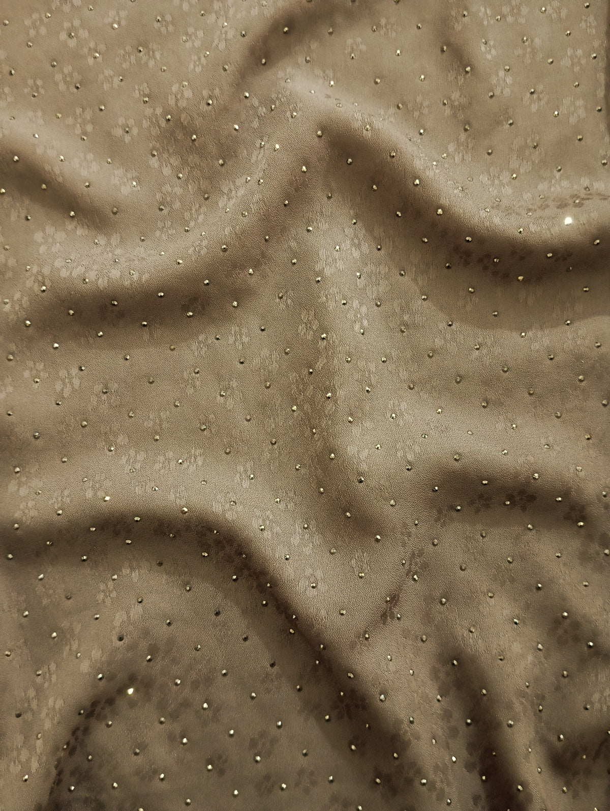 Soft Sand -Bejewelled Silk