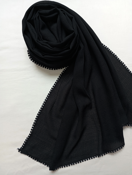 Meadow Black -Viscose Lawn