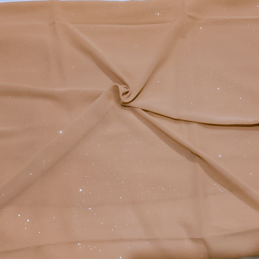 BEIGE LUSTER -Glitter georgette