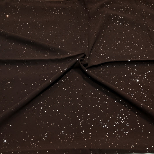 BROWN LUSTER -Glitter georgette