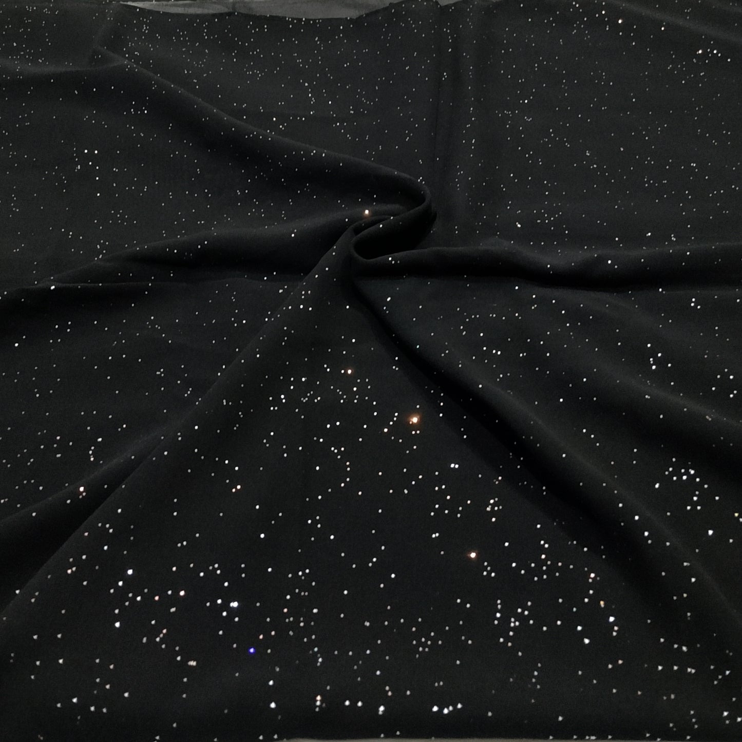 BLACK LUSTER -Glitter georgette