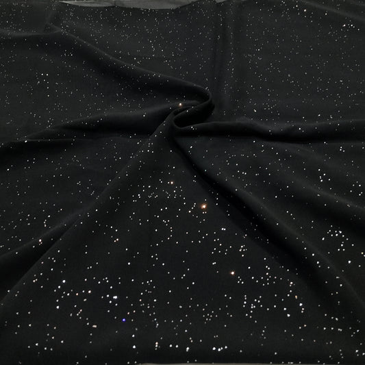 BLACK LUSTER -Glitter georgette
