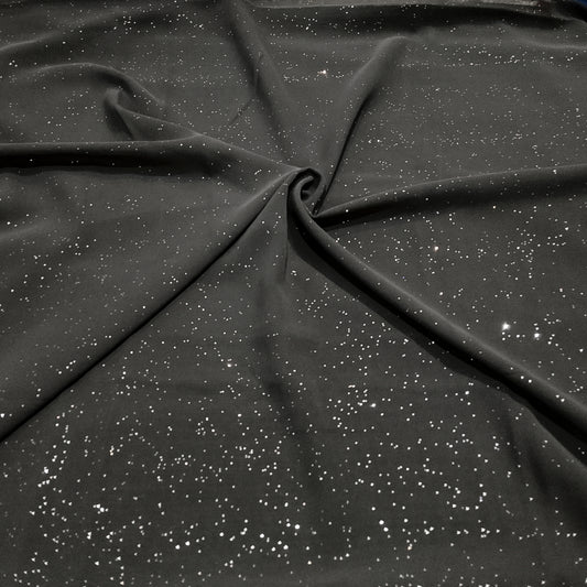CHARCOAL LUSTER -Glitter georgette