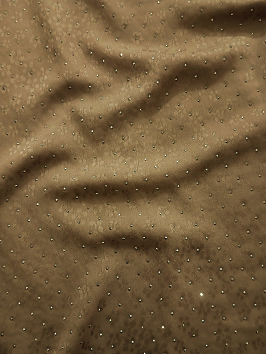 Almond Beige -Bejewelled Silk