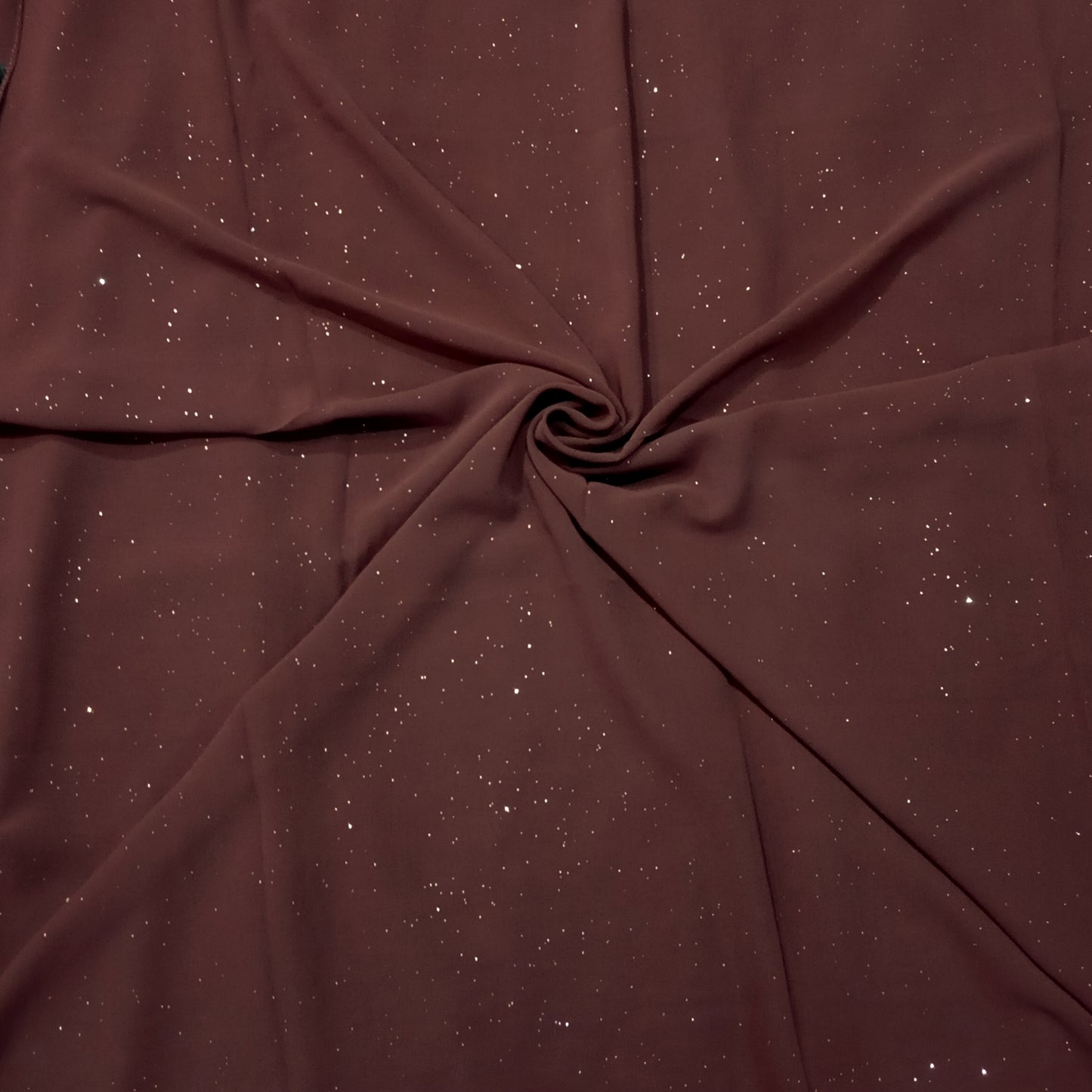 MOUVE BROWN LUSTER -Glitter georgette