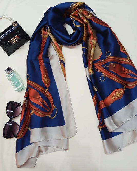 MAJESTIC GALLOP -printed satin silk