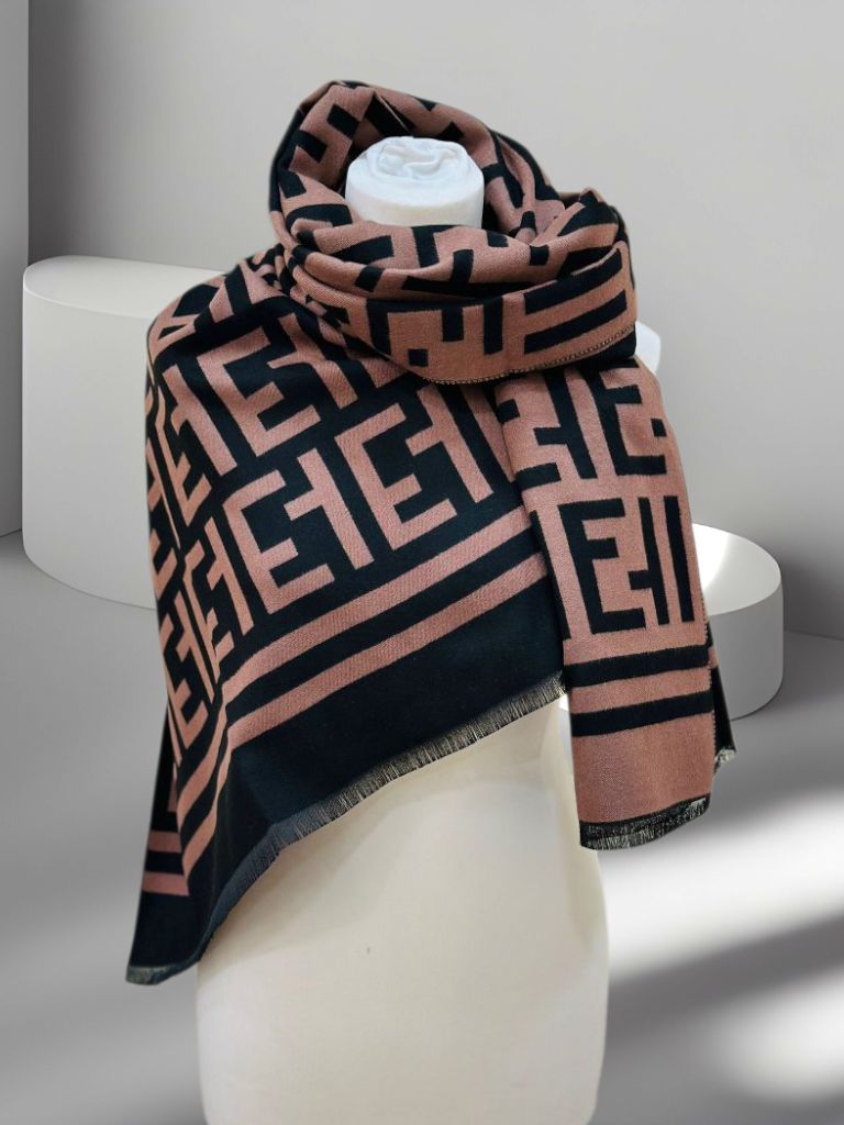 REVERSIBLE CASHMERE WOOL SHAWL