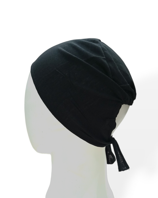 Black Tie back Cap