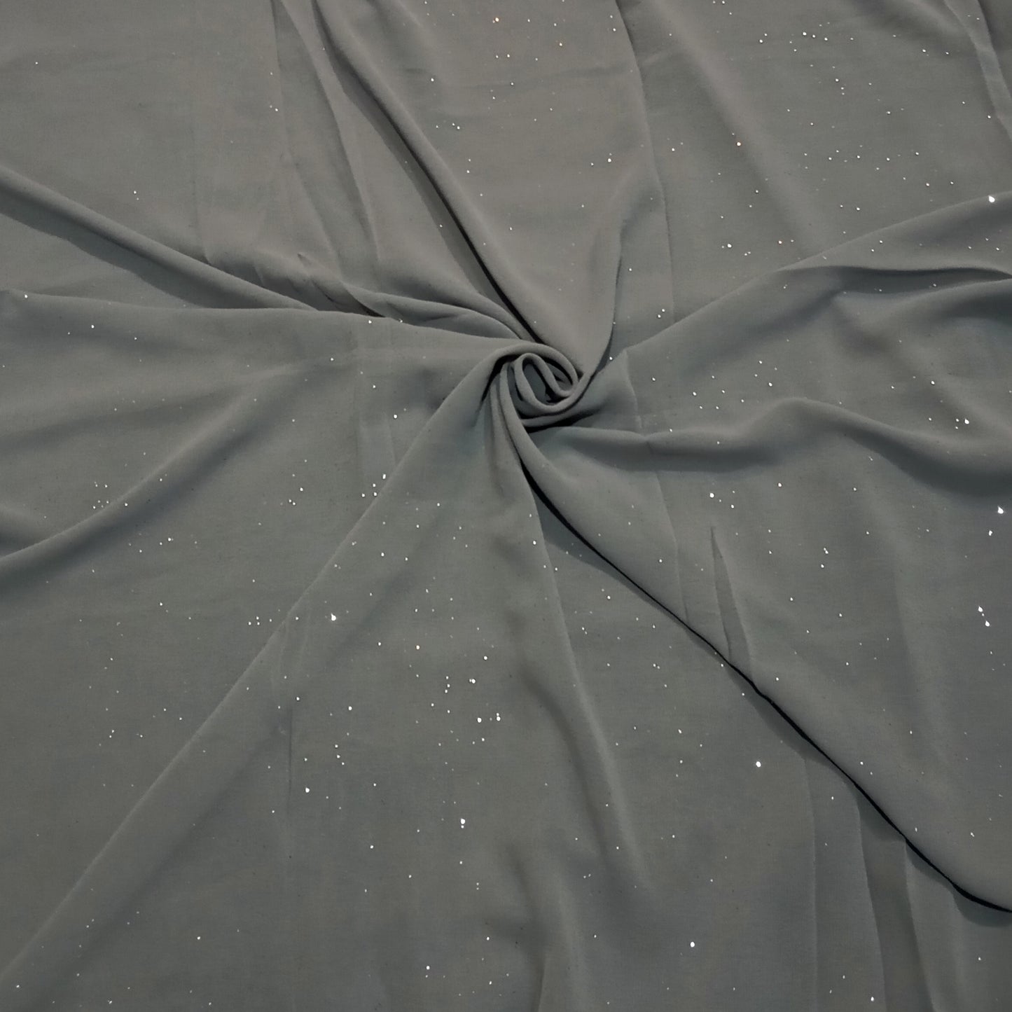 GRAY LUSTER -Glitter georgette