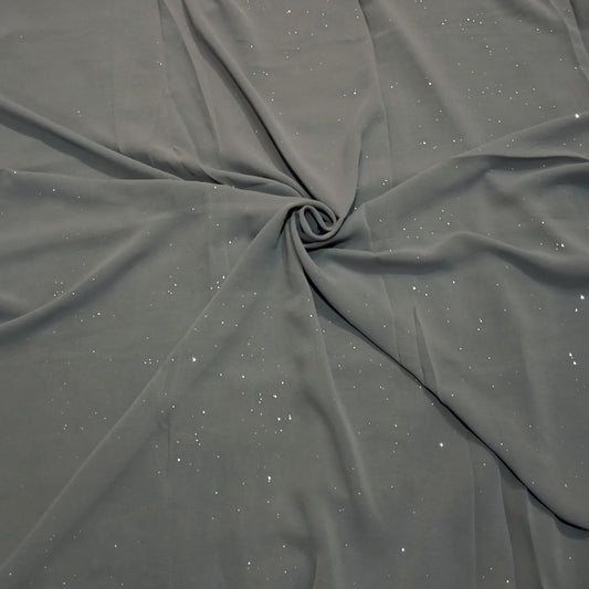 GRAY LUSTER -Glitter georgette