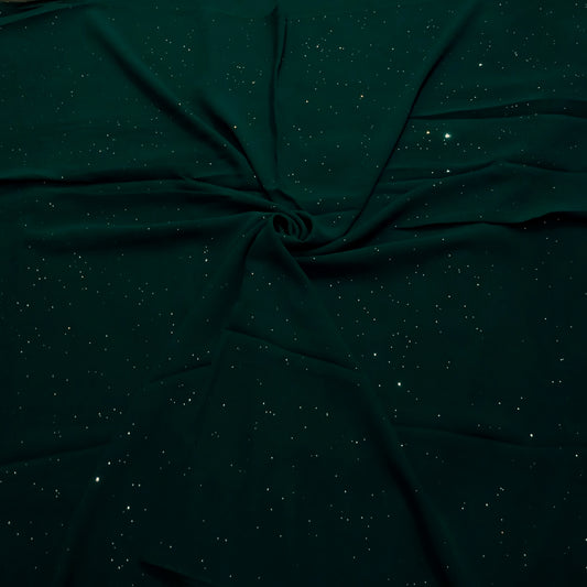 GREEN LUSTER -Glitter georgette