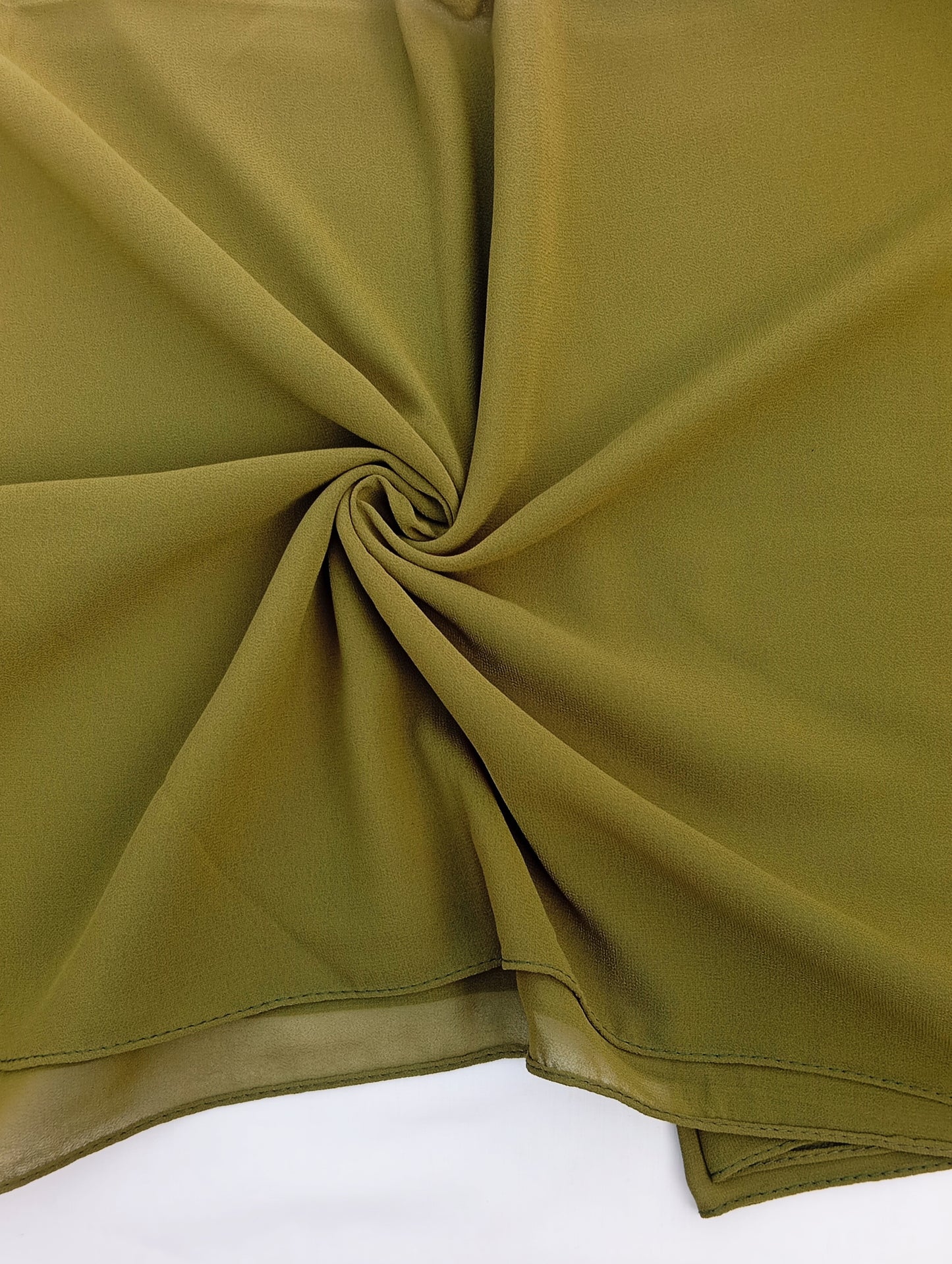 OLIVE GREEN -chiffon georgette