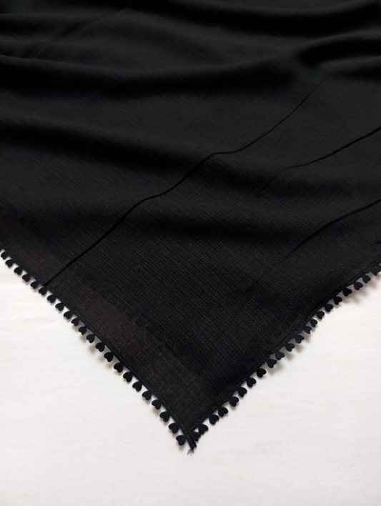 Meadow Black -Viscose Lawn