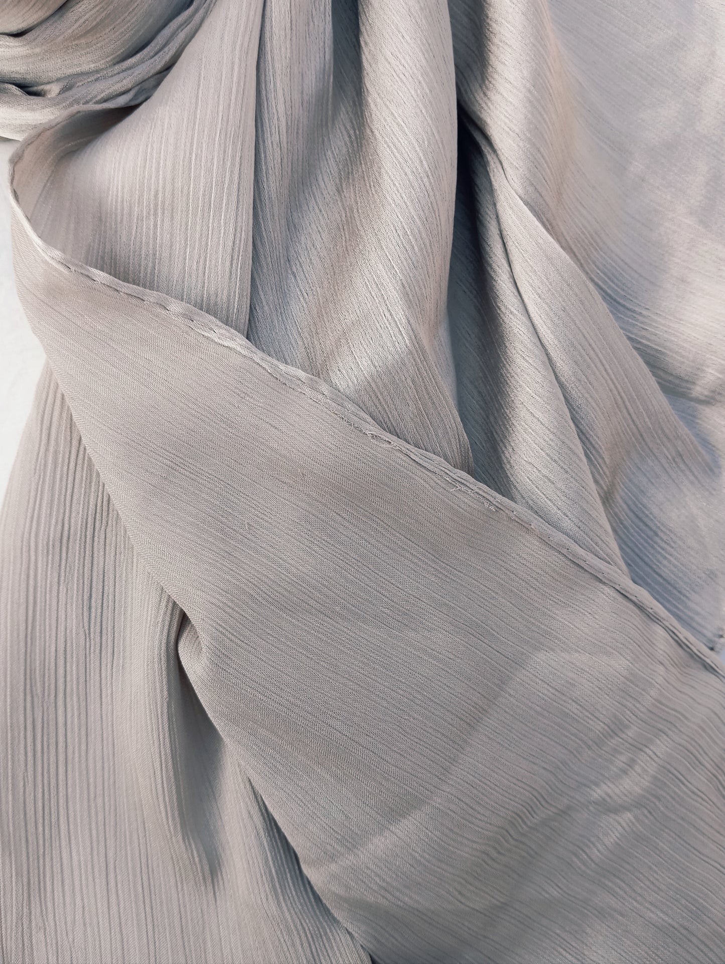 DOVE HAZE -matte crinkle silk