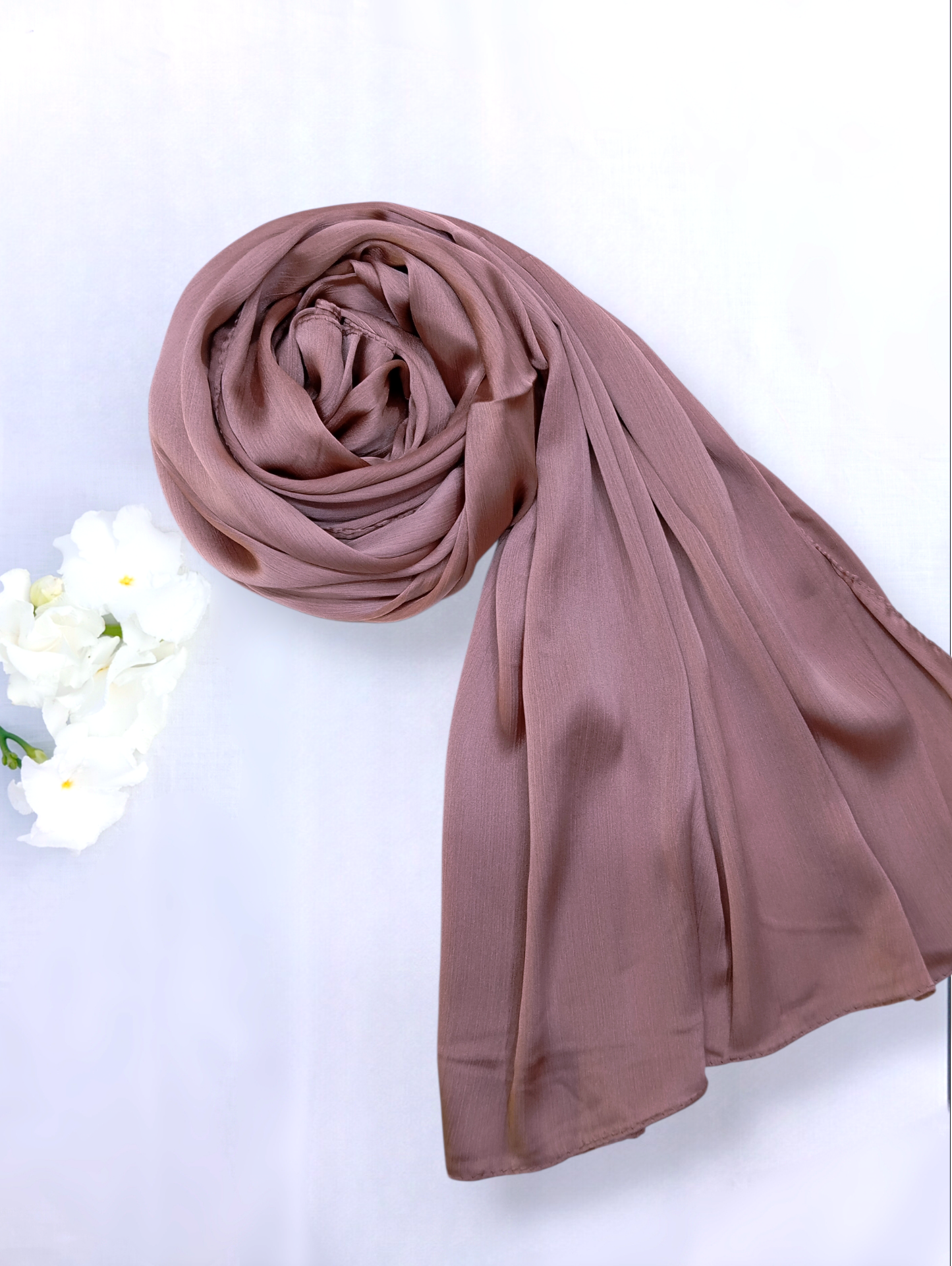 ROSEWOOD BLUSH - matte crinkle silk