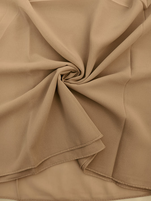 CARAMEL BROWN -chiffon georgette