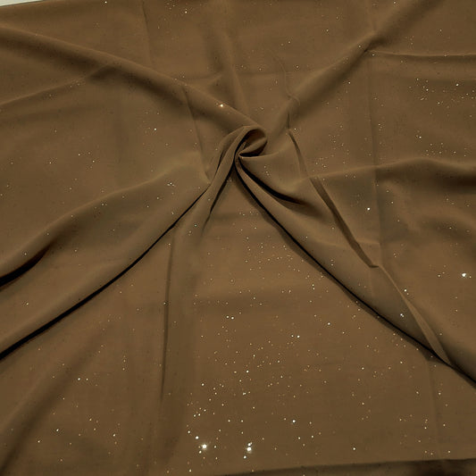 CARAMEL LUSTRE -Gliiter georgette