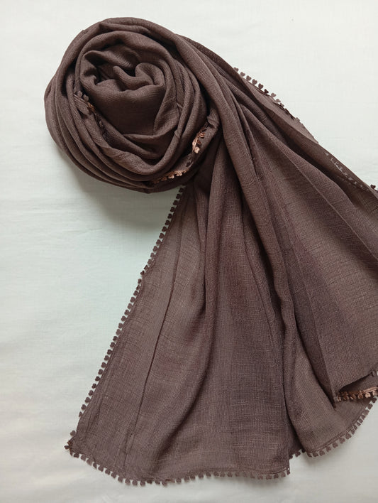 Meadow Mocha -Viscose Lawn