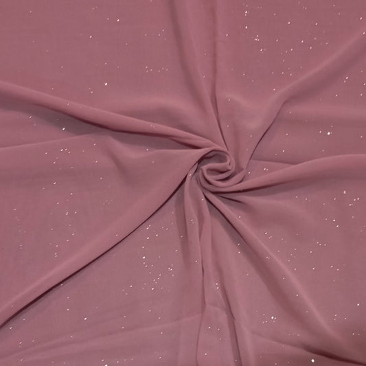 MAUVE-PINK LUSTER -Glitter georgette