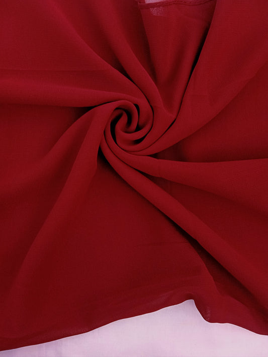 SCARLET RED -chiffon georgette