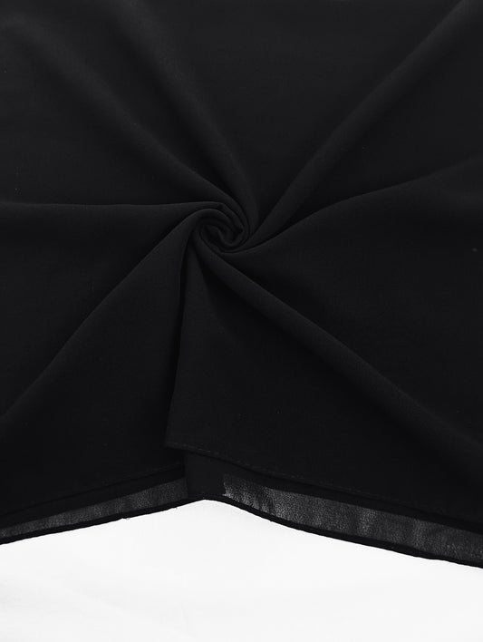 BLACK -chiffon georgette