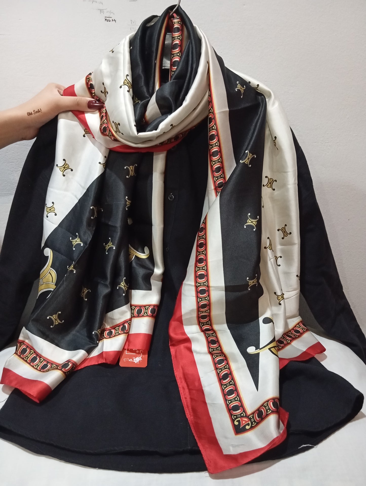 REGAL CREST -printed satin silk