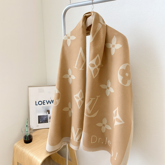 REVERSIBLE CASHMERE WOOL SHAWL