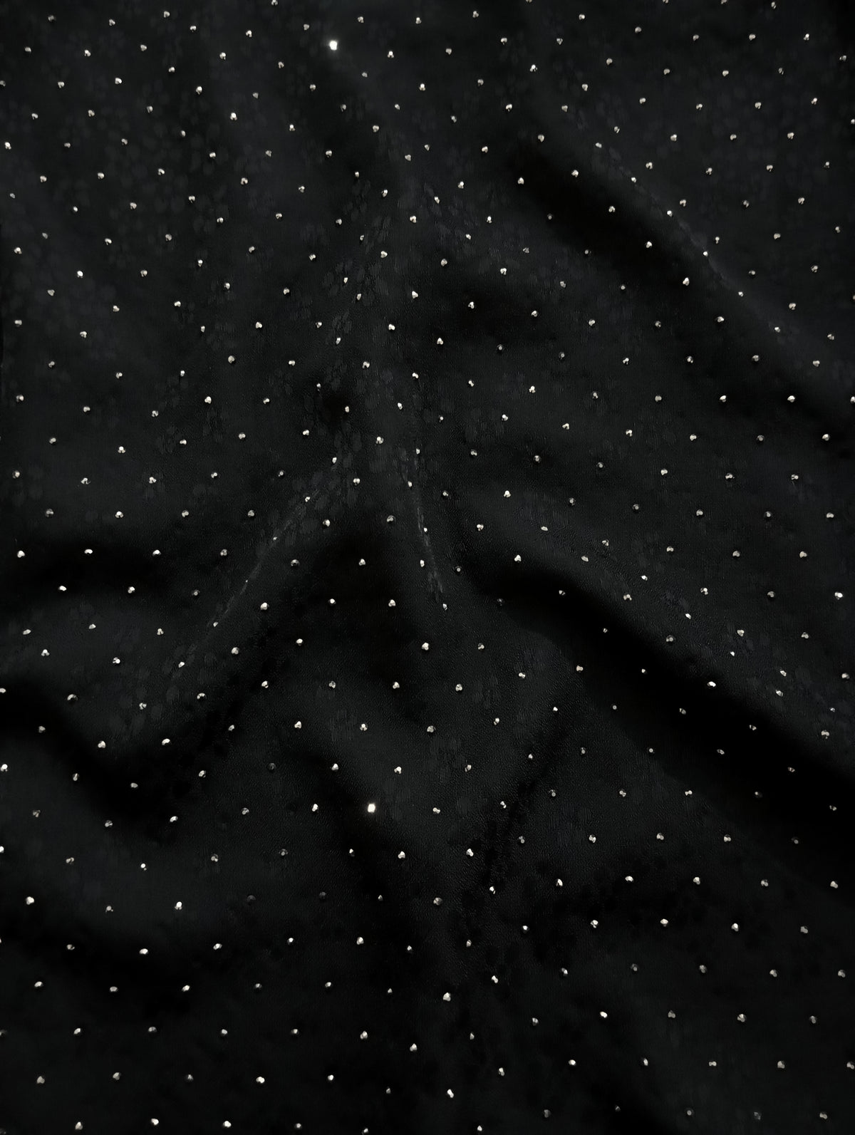 Onyx Black -Bejewelled Silk