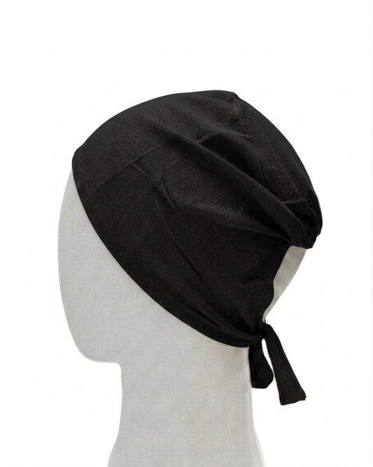 Black Tie back Cap