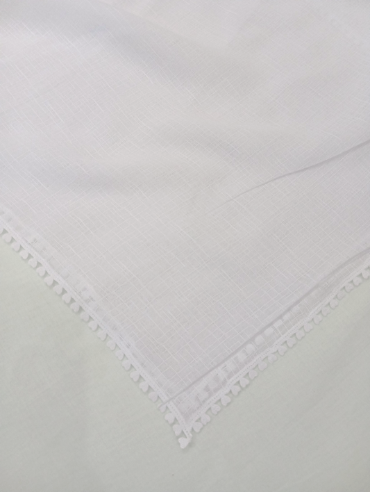 Meadow White -Viscose Lawn