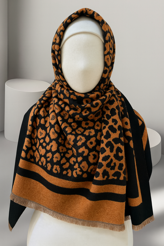 REVERSIBLE CASHMERE WOOL SHAWL