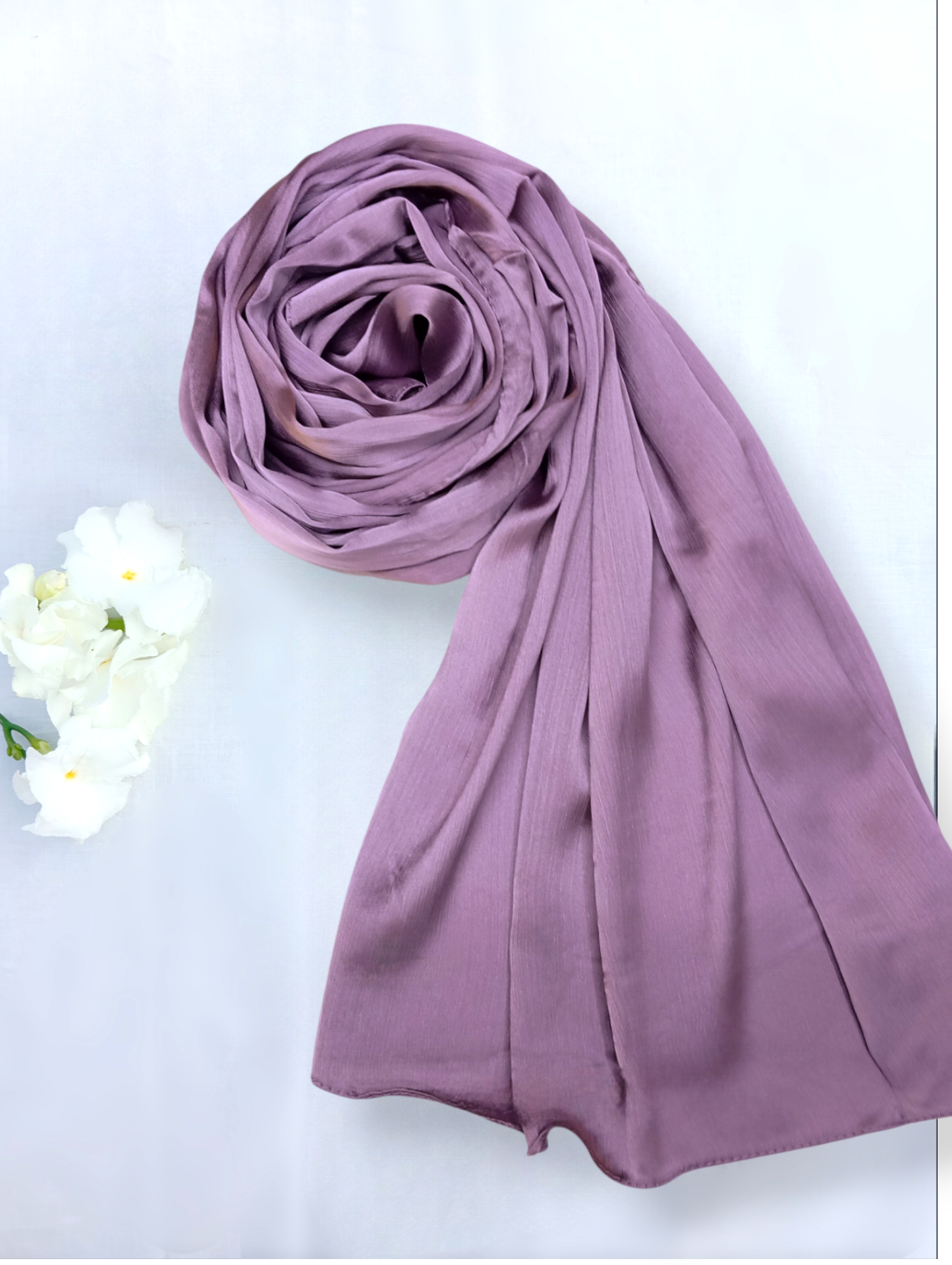 LILAC VEIL -matte crinkle silk