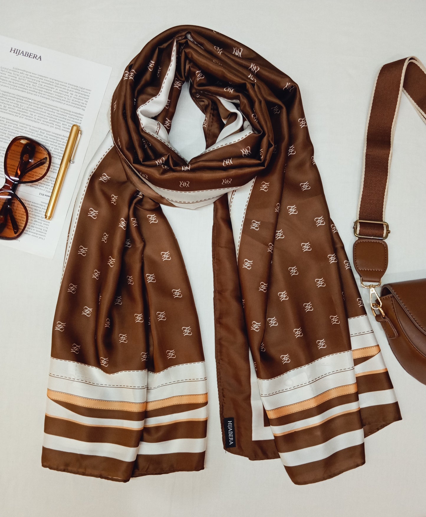 CAFE ROYALE -printed satin silk