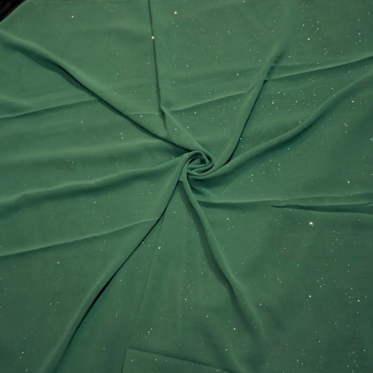 SEAFOAM LUSTER -Glitter georgette