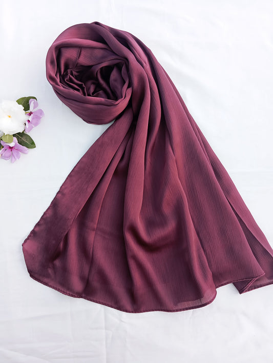 DUSTY ORCHID - Purple matte crinkle silk