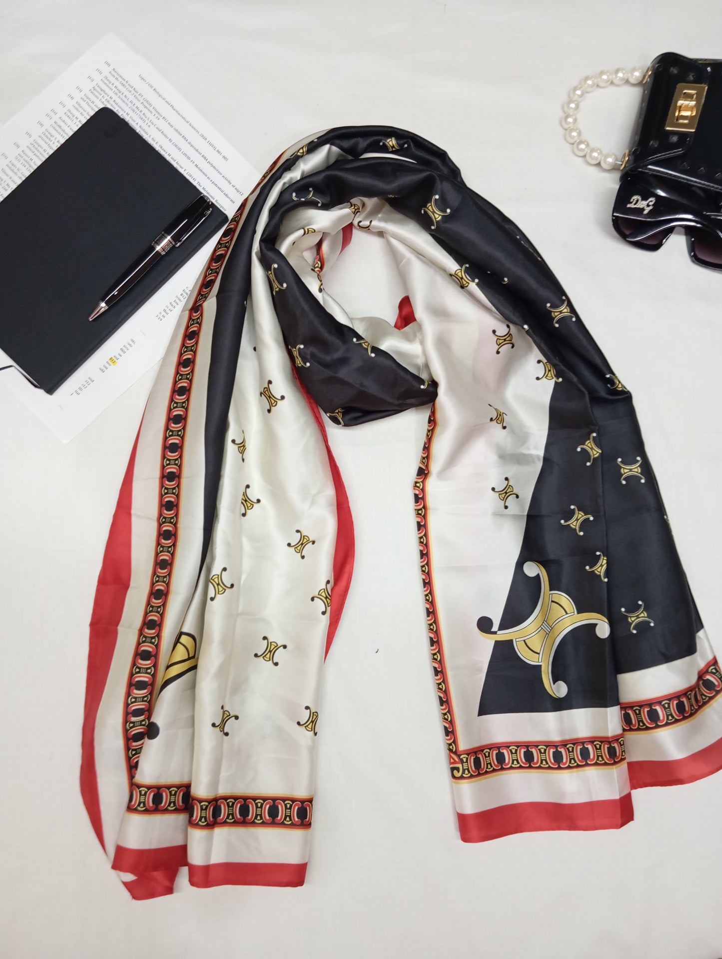 REGAL CREST -printed satin silk