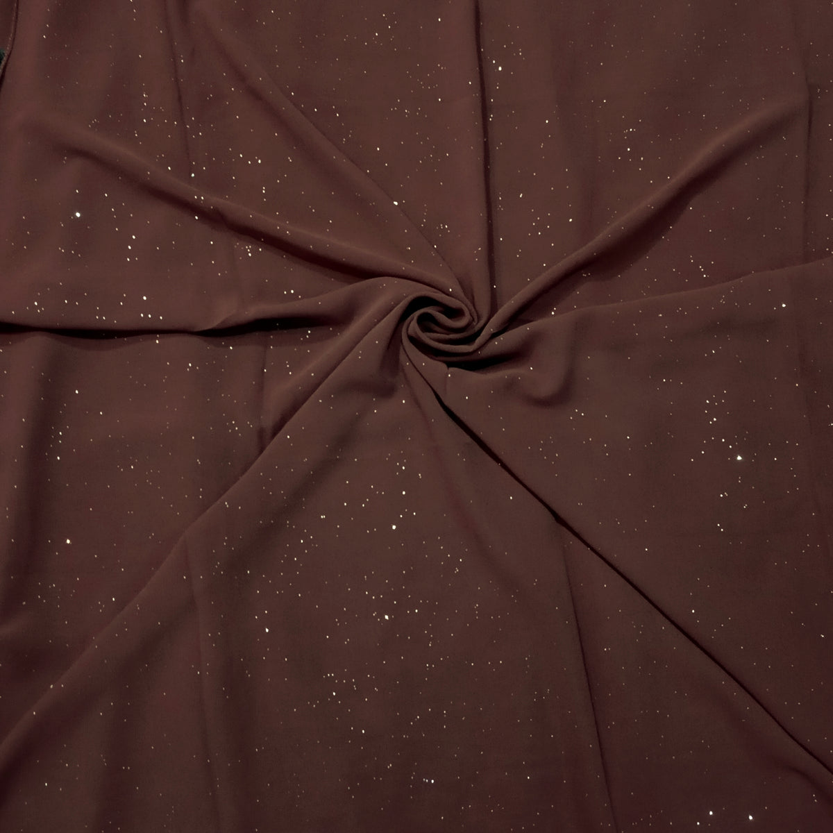 MOUVE BROWN LUSTER -Glitter georgette