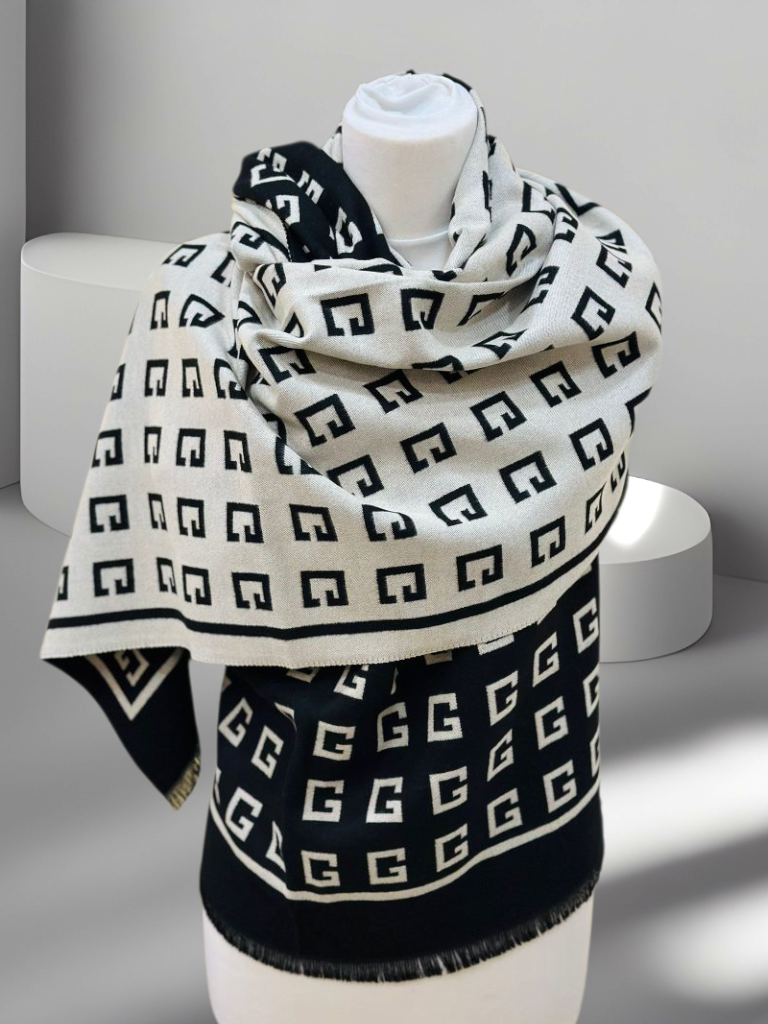 REVERSIBLE CASHMERE WOOL SHAWL