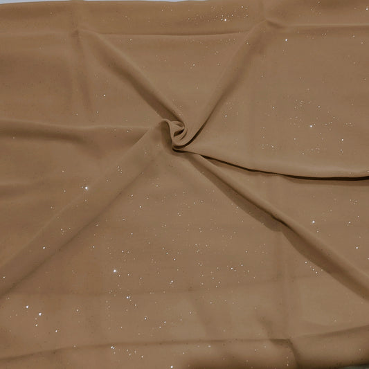 BEIGE LUSTER -Glitter georgette