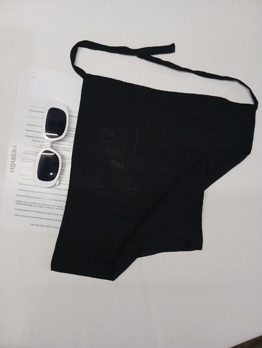 Tie Back Niqab -Classic Black