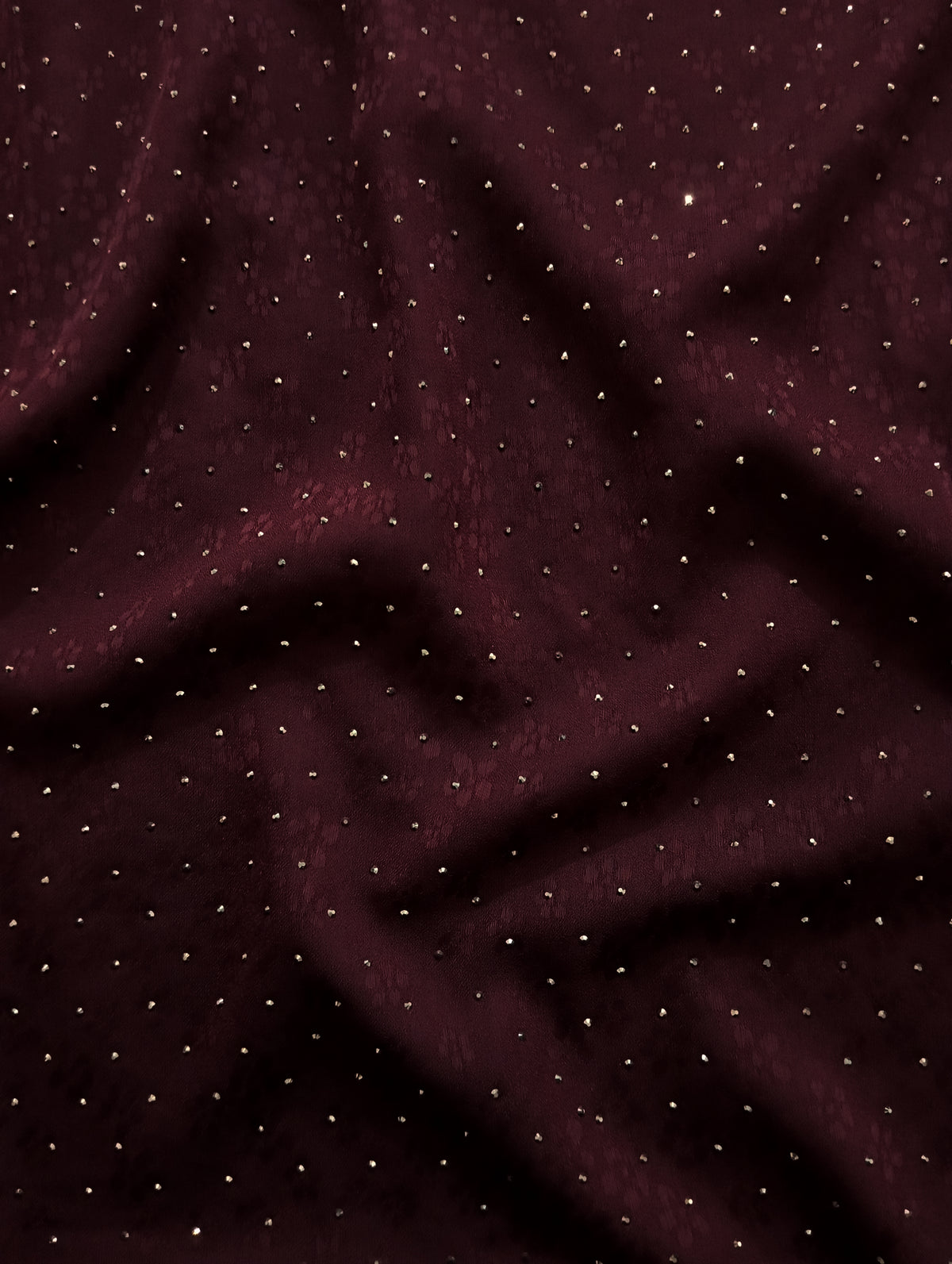Plum Noir -Bejewelled Silk