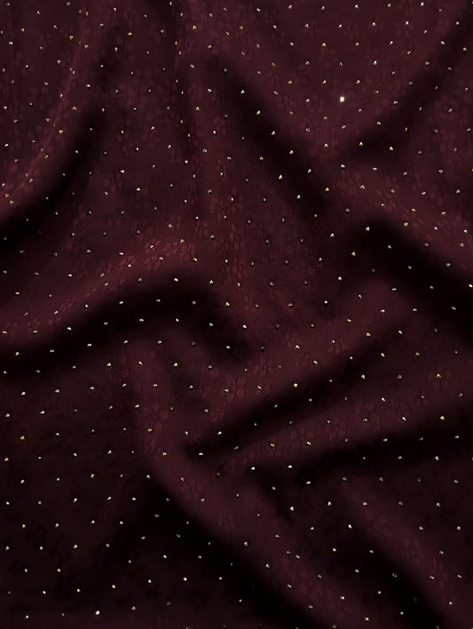 Plum Noir -Bejewelled Silk
